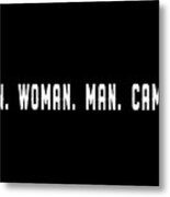 Person Woman Man Camera Tv Metal Print