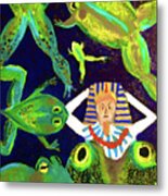 Pharaoh And The Frogs Metal Print
