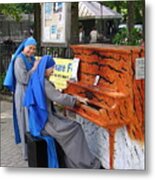 Piano Nuns Metal Print