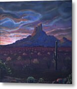 Picacho Peak Sunset, Arizona Metal Print