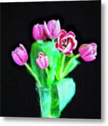 Pink Tulips Pink Impression X101 Metal Print