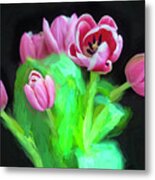 Pink Tulips Pink Impression X1043 Metal Print