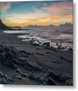 Playa Escondida At Sunrise-samara-costa Rica Metal Print
