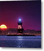 Plum Island Moonrise Metal Print