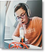 Podcast Time From My Room Metal Print