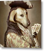 Pokerdog Greyhound Metal Print