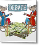 Political Rats Metal Print