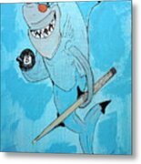 Pool Shark Metal Print