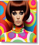 Pop Art Girl No.2 Metal Print