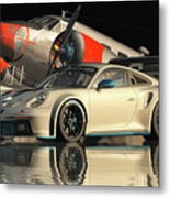 Porsche 911gt 3 Rs - The High Speed Racing Car Metal Print