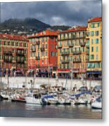Port Lympia In City Of Nice In France Metal Print