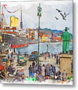 Port Of Stavanger 1930s Metal Print