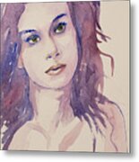 Portrait Of A Young Woman Metal Print