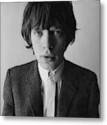 Portrait Of A Young Mick Jagger Metal Print