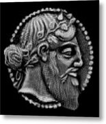 Portrait Of Dionysus Aka Bacchus , God Of  Winemaking And Wine Metal Print