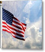 Portrait Of The United States Of America Flag Metal Print