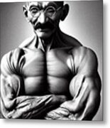 Portrait  Photography  Of  Mahatma  Gandhi  Bodybuil  5f64556393b36  9645563d0  645cbf  B60c  7ea764 Metal Print