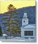 Post Mills Congressional Church West Fairlee Vermont Metal Print