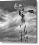 Prairie Windmill Metal Print