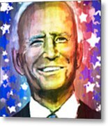 President Biden - Rainbow Metal Print