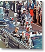 President Kennedy Limo Just Before Assassination In Dallas Texas November 22, 1963 Metal Print
