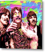 Psychedelic Beatles Metal Print