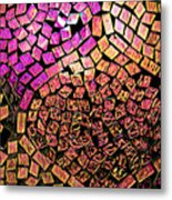 Purple And Gold Mosaic Pattern Metal Print