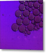 Purple Bubble Abstract Metal Print