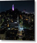 Purple Lights Metal Print