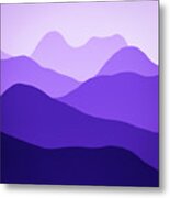 Purple Mountains Abstract Minimalism Metal Print
