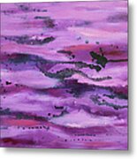 Purple Sea Metal Print