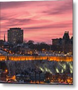 Quebec_city_winter_sunset_pano_dri Metal Print