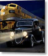 Racing The Rio Grande Metal Print