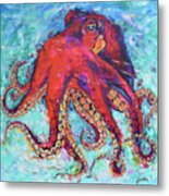 Radiant Octopus Metal Print