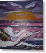 Raging Sea Painting # 363 Metal Print