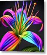 Rainbow Lily Aspirations Metal Print