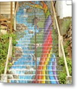 Rainbow Stairs Metal Print