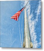 Raising A Flag To The Clouds Metal Print