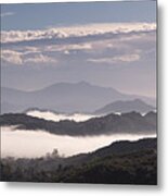 Ramona Valley Fog And Clouds Metal Print