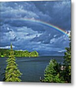 Rangeley Lake Rainbow Metal Print