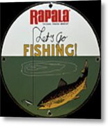 Rapala Fishing Lures Vintage Sign Metal Print