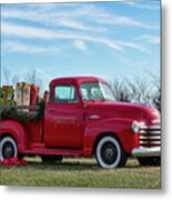 Red Chevy Metal Print