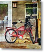 Red Electra Flyer Bicycle Metal Print