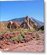 Red Lava Rock In The Teide National Park Metal Print