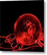 Red On Black Metal Print