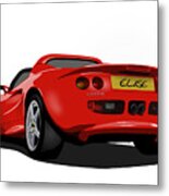 Red S1 Series One Elise Classic Sports Car Metal Print