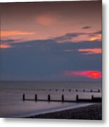 Red Sky At Selsey Metal Print