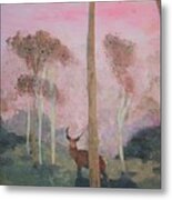 Red Stag At Dusk Metal Print