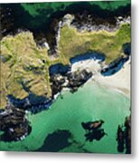 Reef Beach Isle Of Leis Outer Hebrides Scotland Metal Print