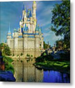 Reflection Of A Castle Metal Print